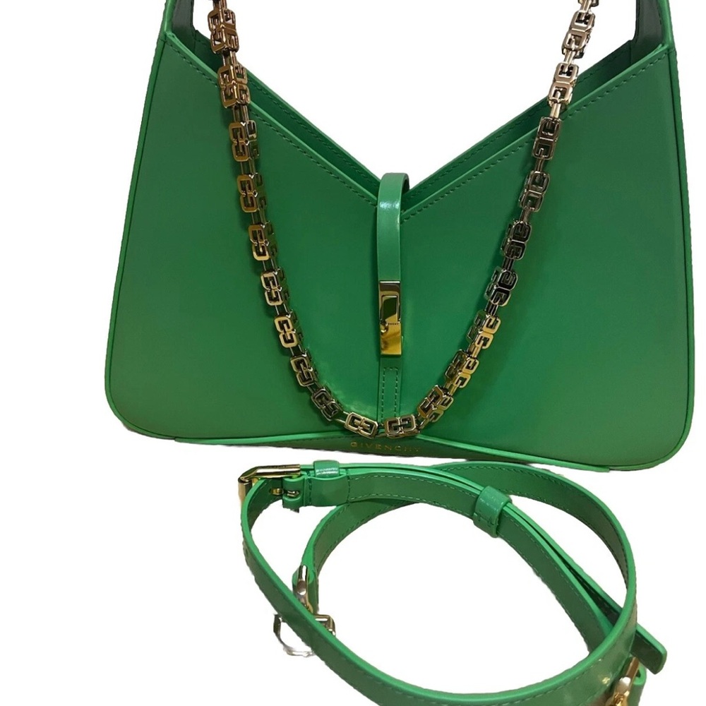 Givenchy NWT  Green Voyou  Chain /Leather Zipped Shoulder  Bag Authentic